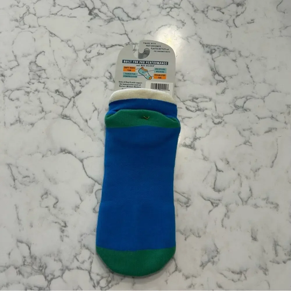 NWT Blue Q Pickleball Sneaker Socks Size Large‎ XL (Woman’s 9-23 Men’s 8-12)